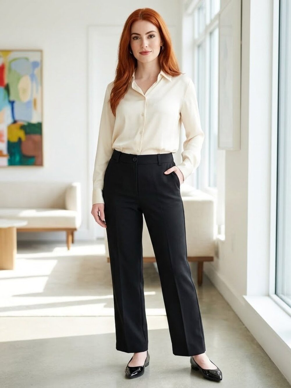 Counterparts Black Petite Trousers